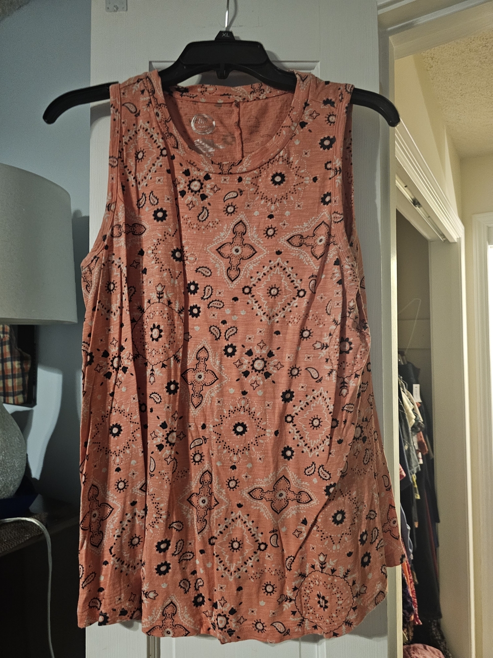 4/$25 Maurices Rust Bandana-Print Sleeveless Tank